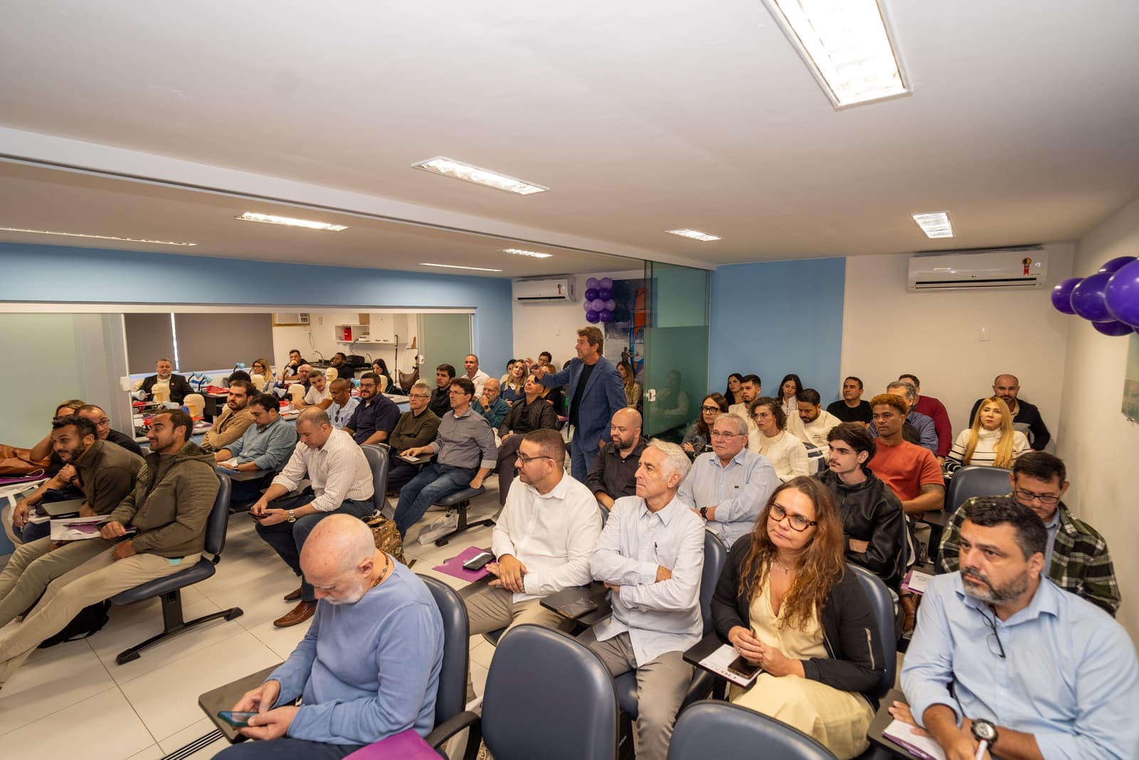 Auditório do instituto em dia de aula